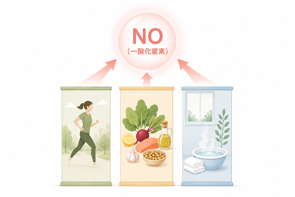 NO（一酸化窒素）を増やす3つの生活習慣