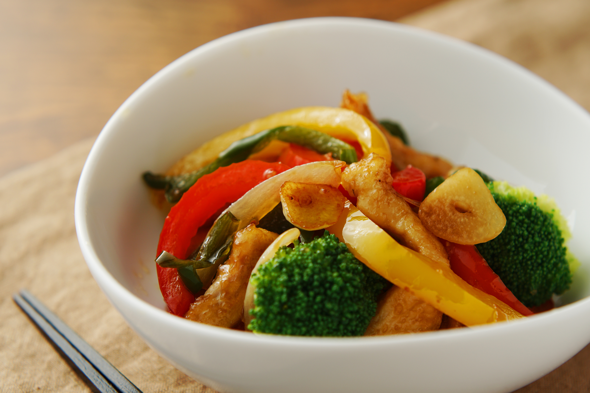 彩り野菜のカレー炒め
